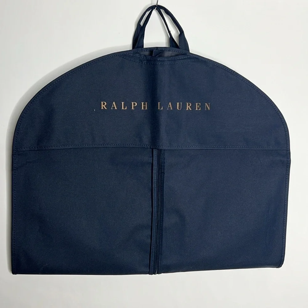 Ralph Loren Canvas Navy Zip Folding Garment Bag